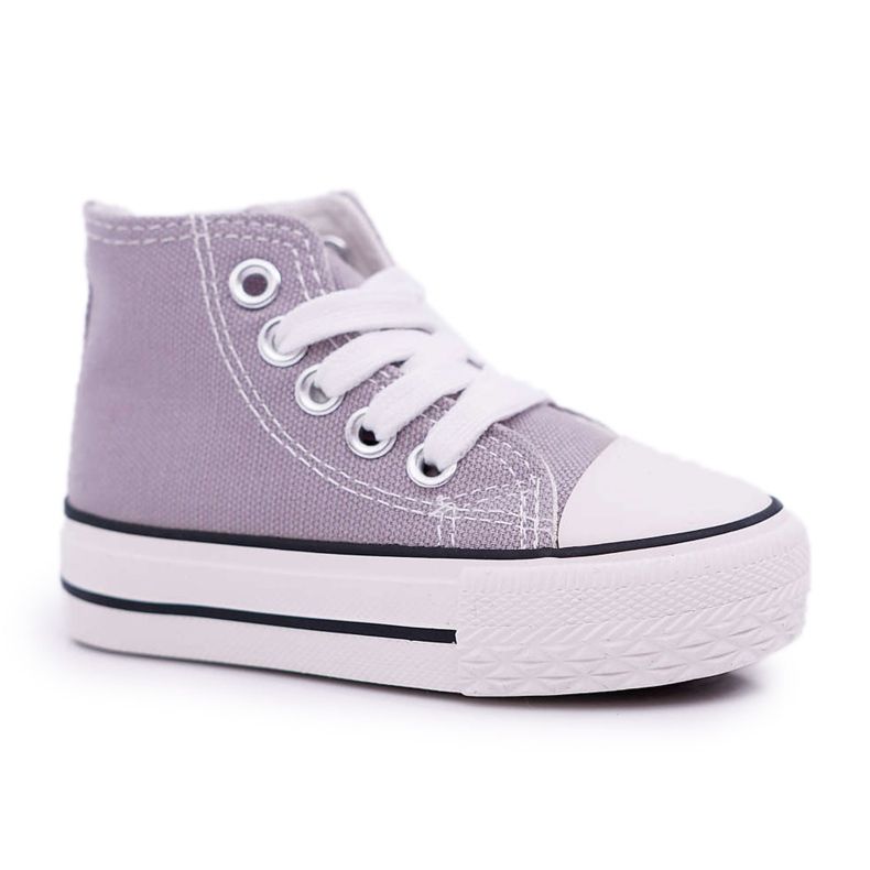 FRROCK Sneakers Bambini Classiche Alte Con Cerniera Grigie Filemon grigio