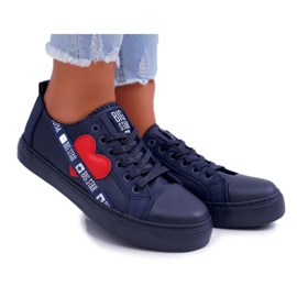 Sneakers Donna Big Star Navy Blue con cuore EE274258 blu navy
