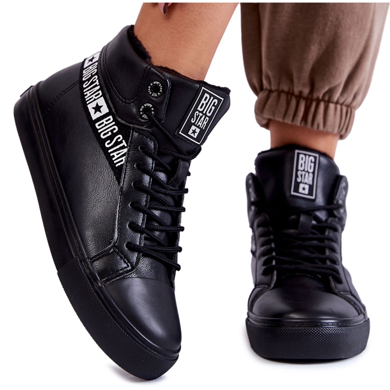 Sneakers Donna Big Star Alta Nere EE274355 nero