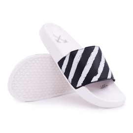 Pantofole bianche da donna Aynna bianca nero