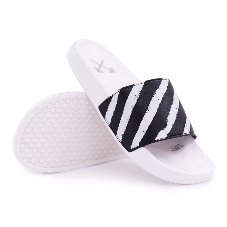 Pantofole bianche da donna Aynna bianca nero