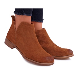 Nicole Stivali Donna Tacco Piatto Primavera Pelle Marrone Madness