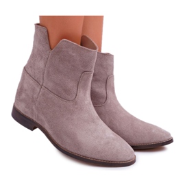 Stivali Donna Zeppa Nascosta Tacco Piatto Cappuccino Jasne Nicole 2419 beige