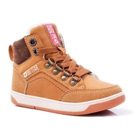 Scarpe da bambino per bambino Sneakers Big Star Pelle di pecora Camel EE374085 marrone