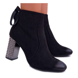 Vinceza Stivali Donna Con Tacco Rock Zipper Nero Stein