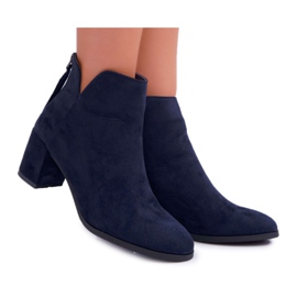 Vinceza Stivali Con Tacco Donna Camoscio Blu Navy Mimosa