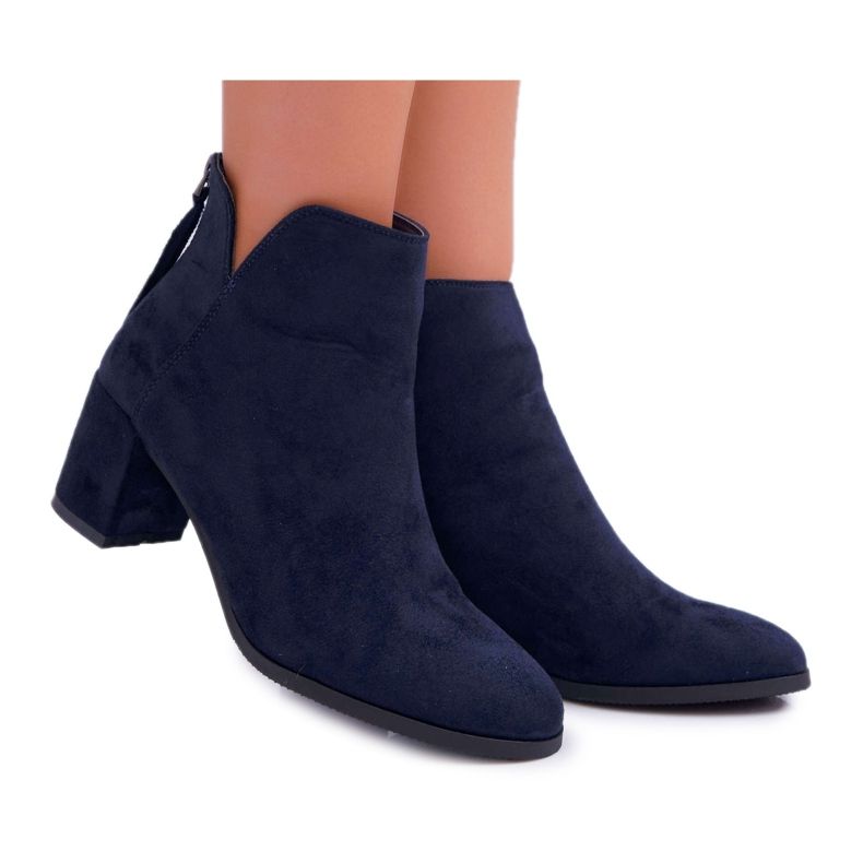 Vinceza Stivali Con Tacco Donna Camoscio Blu Navy Mimosa