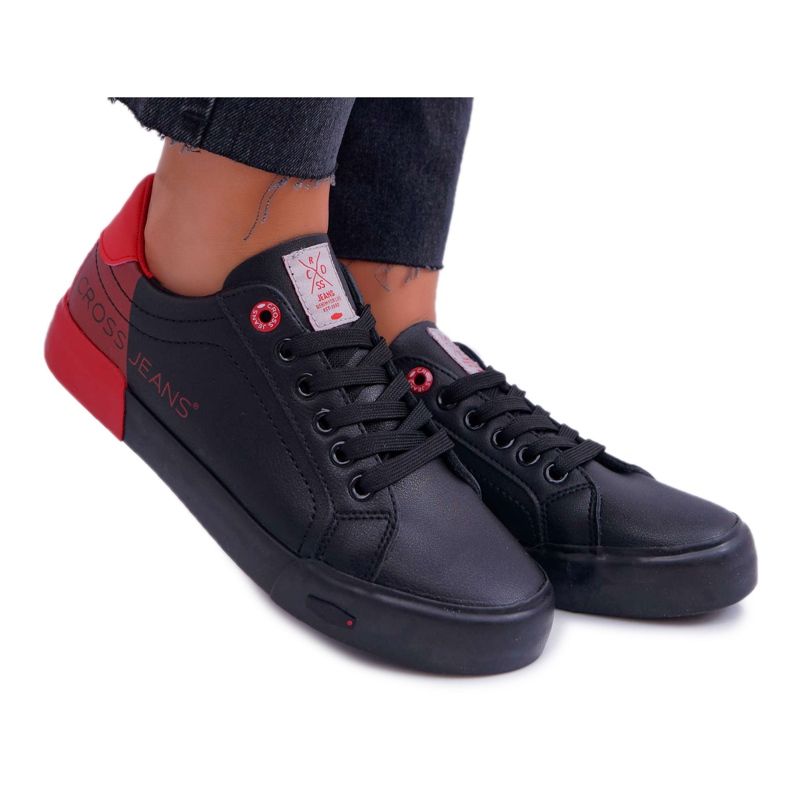 Sneakers Donna Cross Jeans Nere EE2R4019C nero rosso
