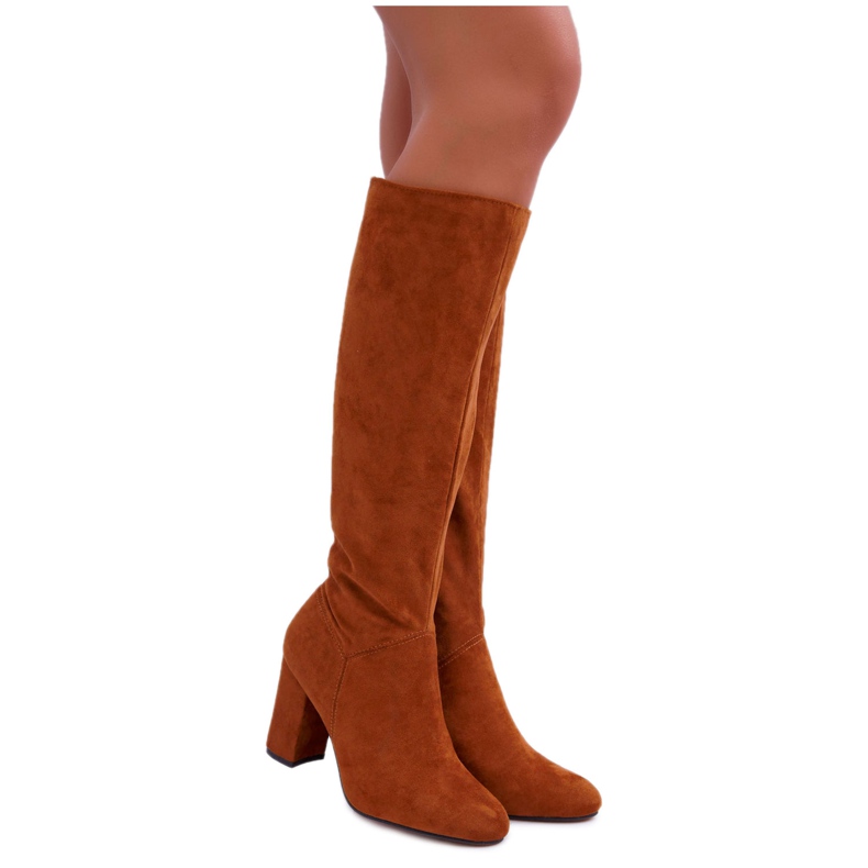 BUGO Stivali Da Donna Con Tacco Al Ginocchio Camel Mercure marrone
