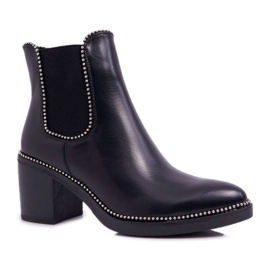 POPA Stivali Da Donna Con Tacco Alto Con Strass Nero Rhythmic