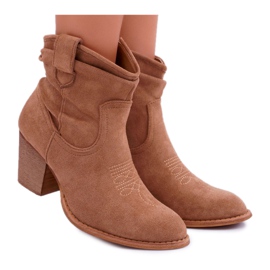 Stivali Da Donna Con Tacco Stivali Da Cowboy Beige Maverick