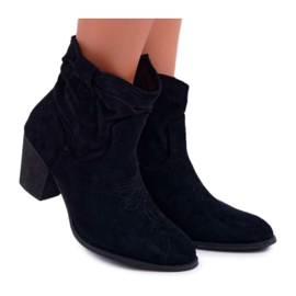 Stivali da donna con tacco Stivali da cowboy Maverick neri nero