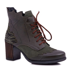 Stivali in pelle da donna Maciejka Verde 03190-09