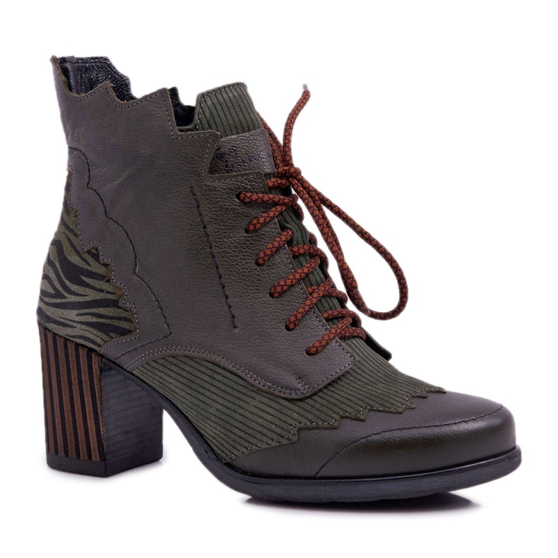Stivali in pelle da donna Maciejka Verde 03190-09