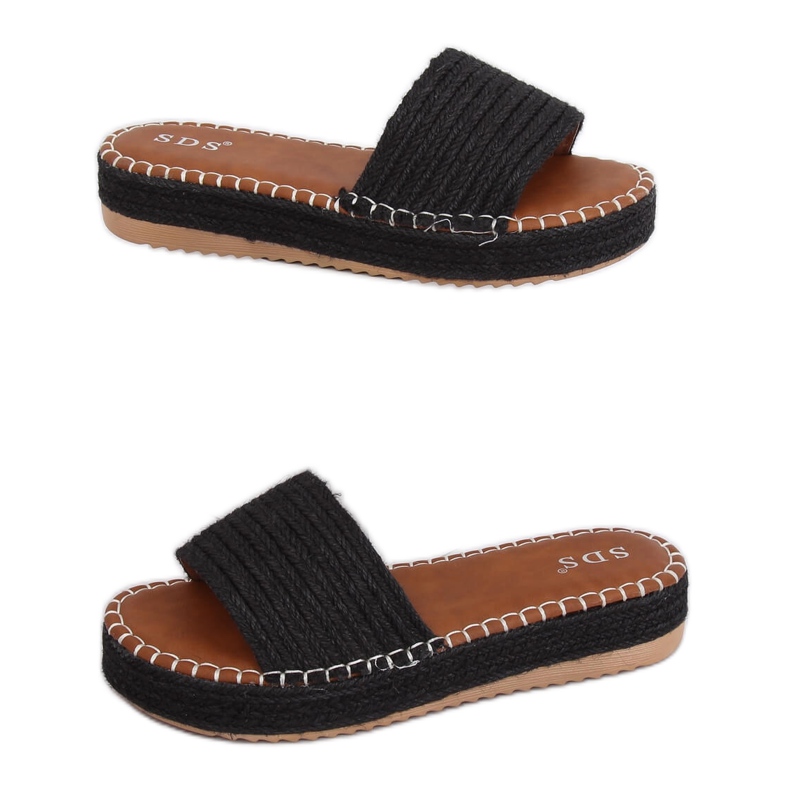 Pantofole espadrillas nere 7970-PL Black nero