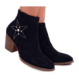 PS1 Stivali da donna Cowboy Black Cowber nero