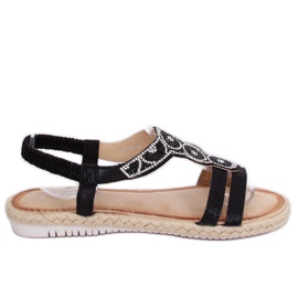Sandali espadrillas neri CO-78 Black nero