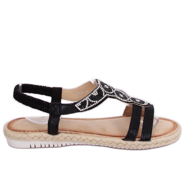 Sandali espadrillas neri CO-78 Black nero