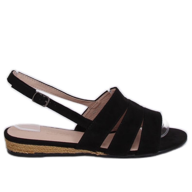 Sandali neri espadrillas 9291 Negro nero