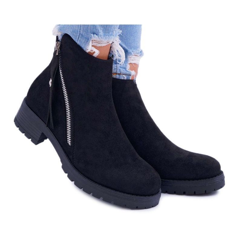SEA Stivali Donna Warm Suede Due Sliders Nero Ohoo