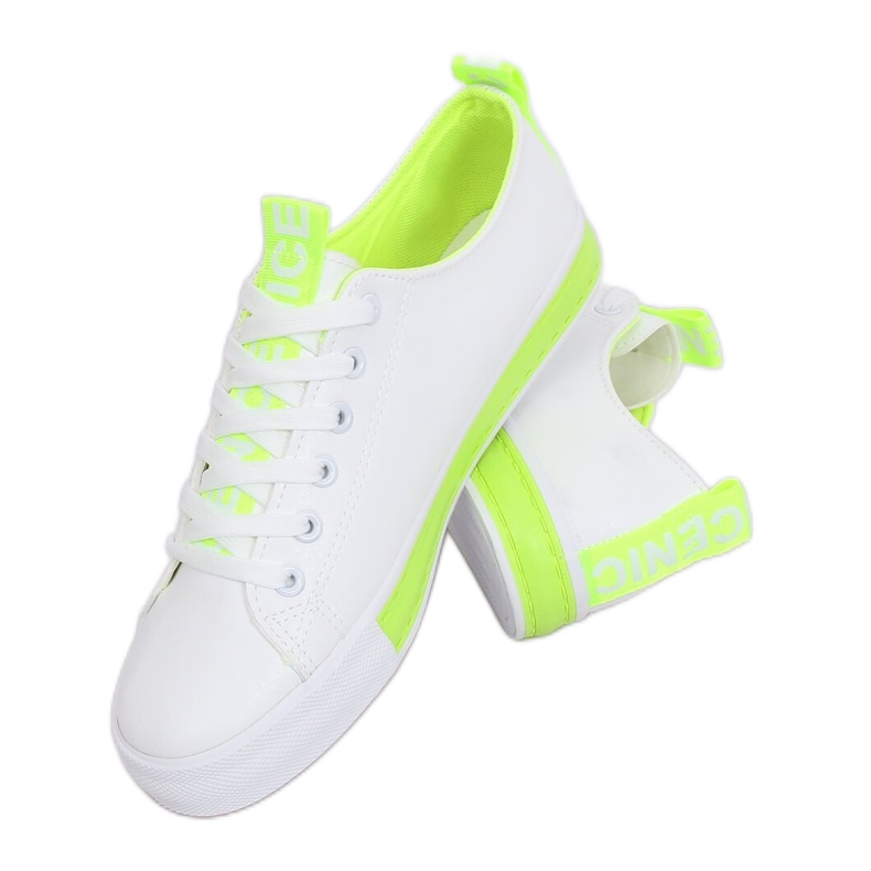 Sneakers da donna bianche e verdi A88-23 Green bianca verde
