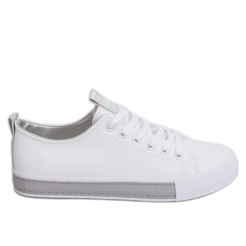 Sneakers da donna bianche e grigie R13YD1388-11 Grey bianca grigio