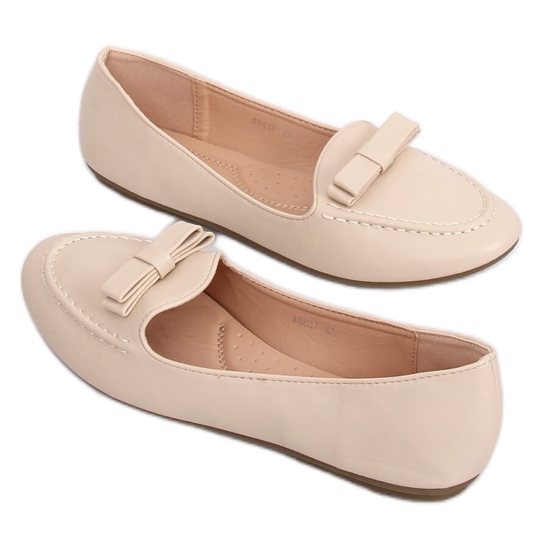 Mocassini da donna beige A8637 Beige II Quality