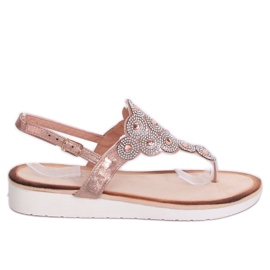 Sandali champagne 7887-PL Champagne nero