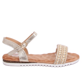 Sandali da donna dorati HT-68 Gold d'oro