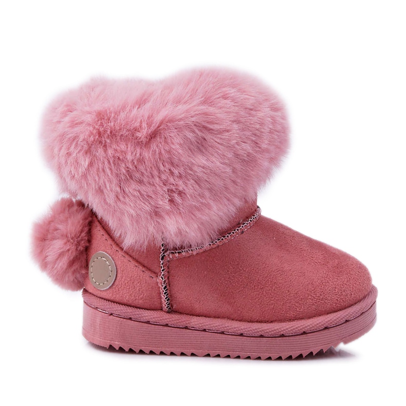 FRROCK Stivali da neve per bambini con pelliccia Kiks rosa