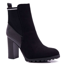 FRERY Stivali da donna con tacco Camoscio Nero Fenem