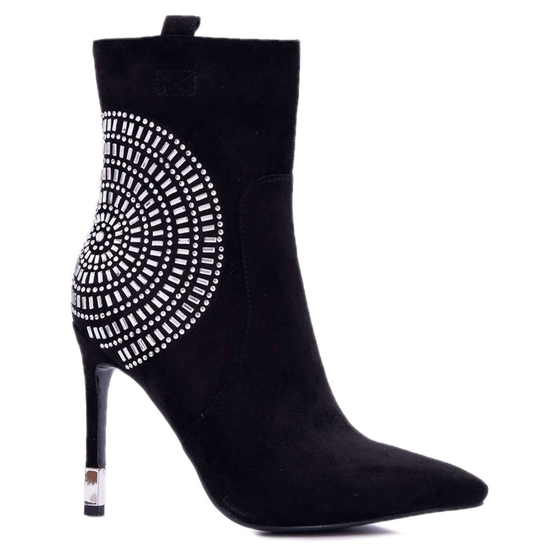 HAN Stivali da donna con tacco alto neri alla moda nero