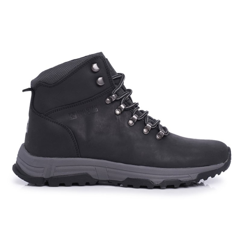 Scarpe da uomo in pelle Trekker Big Star Black EE174201 nero