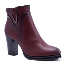 Stivali Donna Con Tacco Alto Sergio Leone Borgogna BT537 rosso