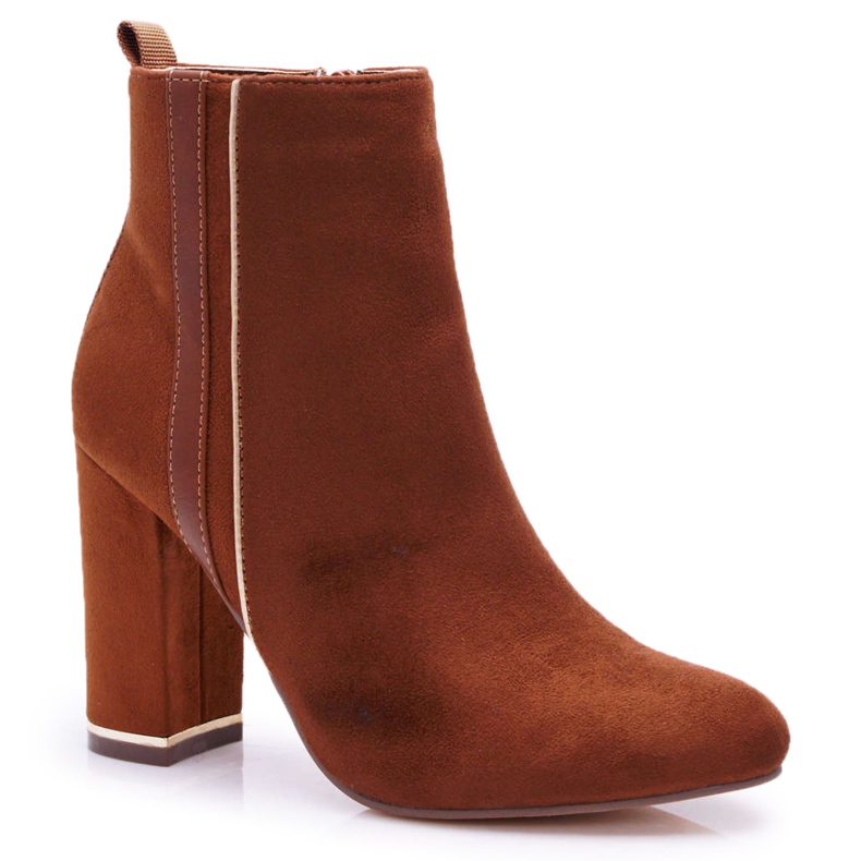 FE1 Stivali Da Donna Con Tacco Alto Camel Domeno marrone