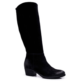 Stivali Donna Laura Messi 2071 Pelle Scamosciata Nero This Love