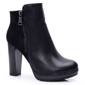 FE1 Stivali da donna Black Malma con tacco alto nero