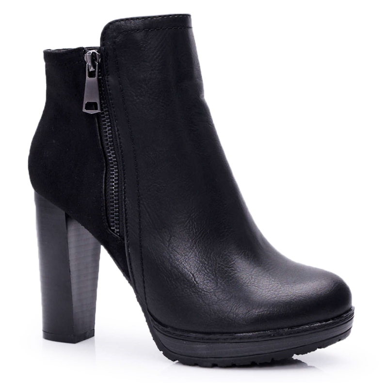 FE1 Stivali da donna Black Malma con tacco alto nero