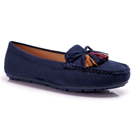 Mocassini Donna Scamosciato Blu Navy S.Barski A199 Mohabe