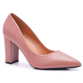 FRJ Décolleté Da Donna Con Tacco Femmini Rosa Scuro