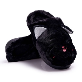 Pantofole Donna Gatti con Orecchie Nere Sleppyhead nero