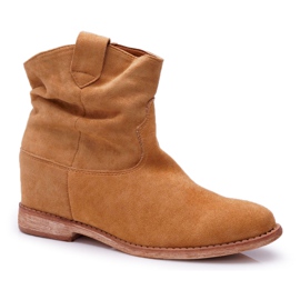 MSMG Stivaletti da donna Camel Ellen marrone