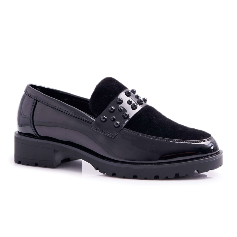 FRANA Slip-on Donna Laccato Nero Delicious