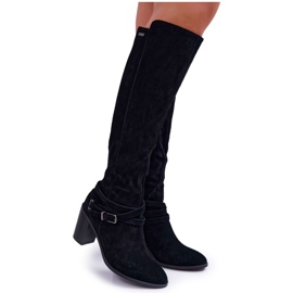 Stivali Donna Con Tacco Camoscio Big Star EE274520 nero