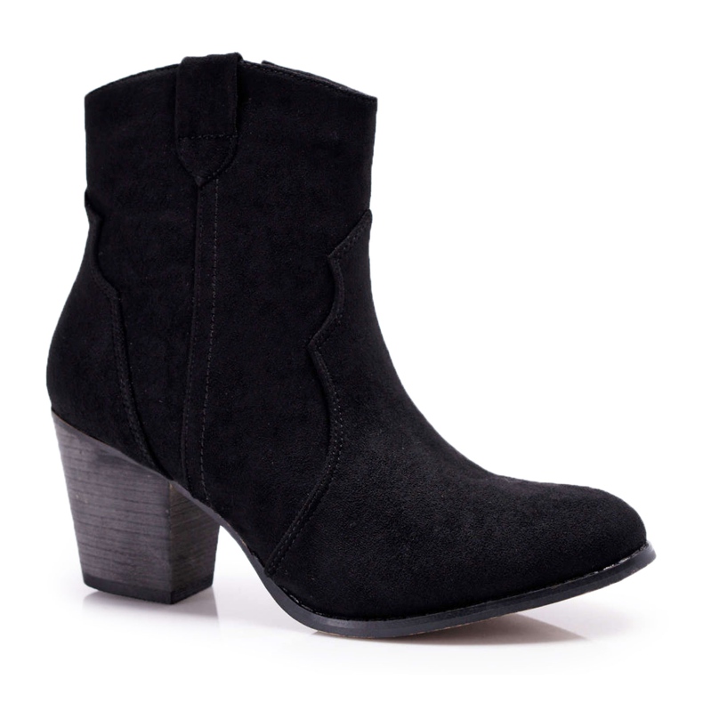 BUGO Stivali da donna con tacco Stivali da cowboy Nutriso neri nero