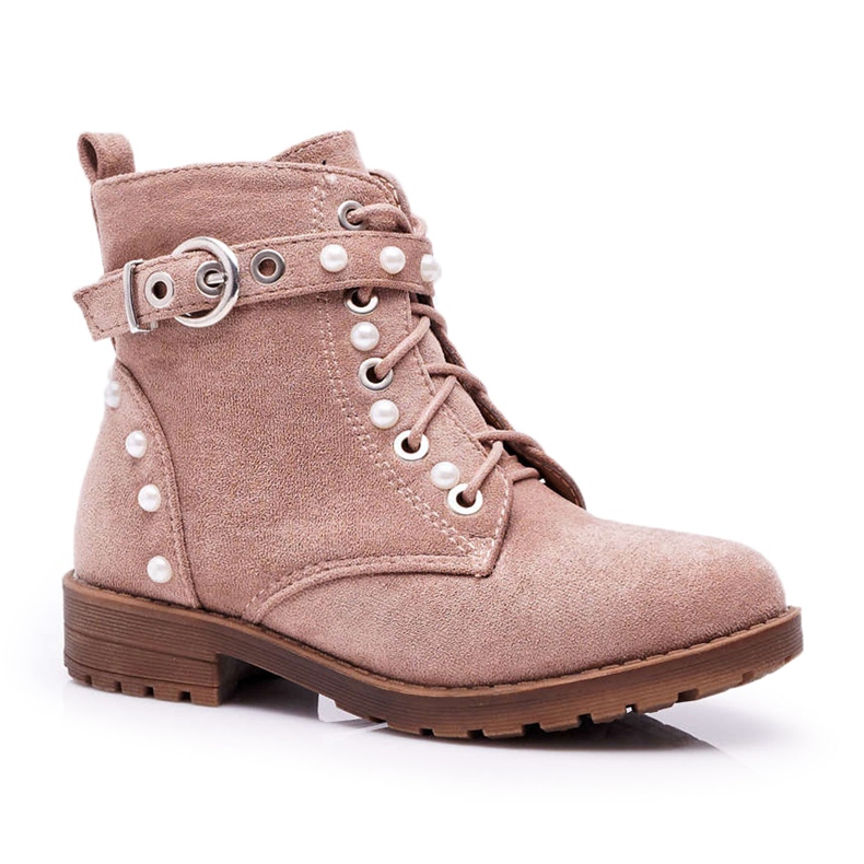 FP1 Stivali da bambino Pearls Khaki Nargos rosa