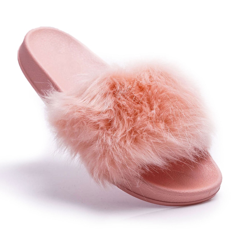 Pantofole Da Donna Con Pelliccia Pelliccia Rosa Chiaro