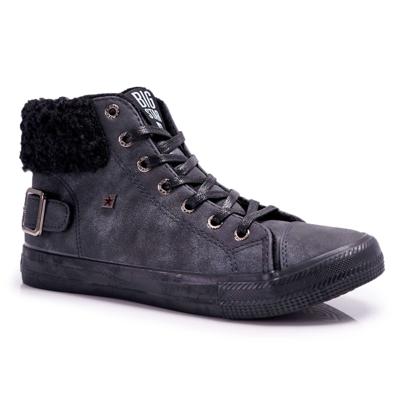 Sneakers da donna Big Star High Warm Black EE274080 nero