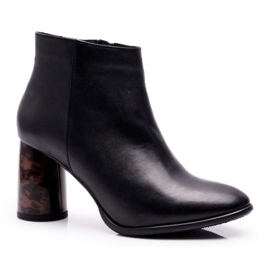 Stivali Donna Con Tacco Alto Laura Messi Pelle Nero 2056