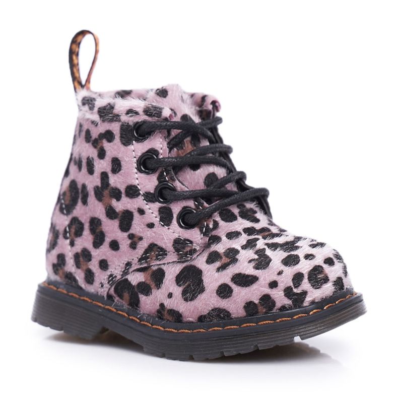 FRROCK Stivali da bambino con cerniera, stampa leopardata rosa Lilo multicolore